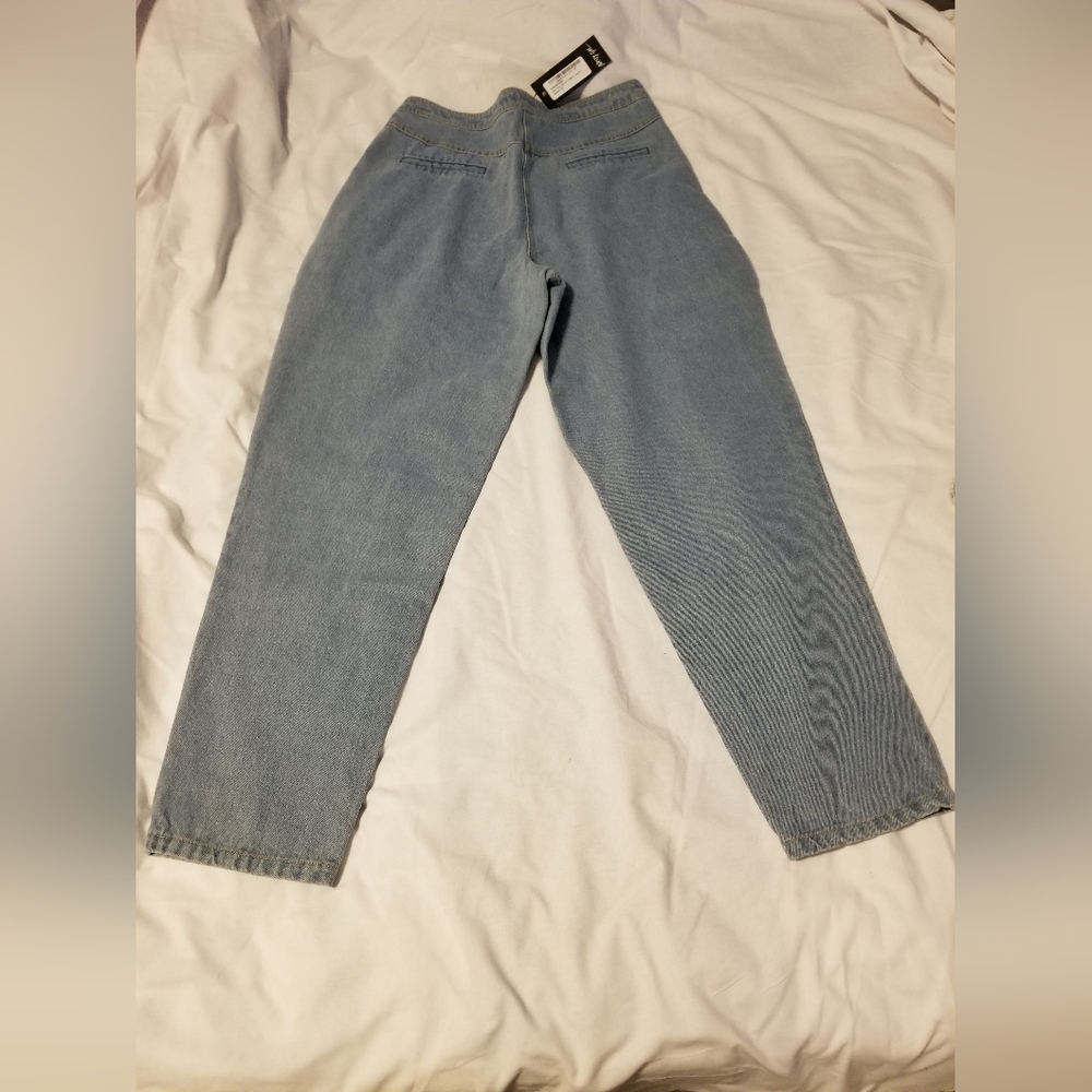NWT Nasty Gal Collection Mom Jeans  Light Blue Size 6 - Picture 2 of 12